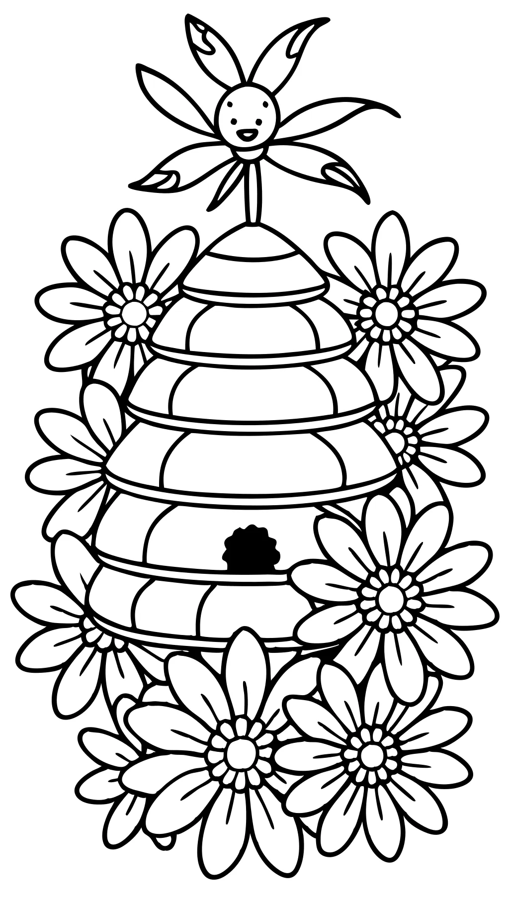 bee hive coloring page